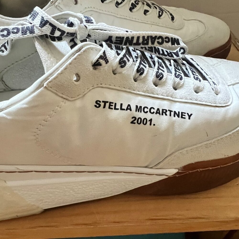 Stella McCartney Size 7 White Loop 2001 Low Top Lace Up Chunky Sole Sneakers - Picture 16 of 16